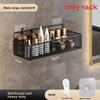Modern Minimalist Bathroom Wall Shelf With Carbon Steel Material For Storage And Organization