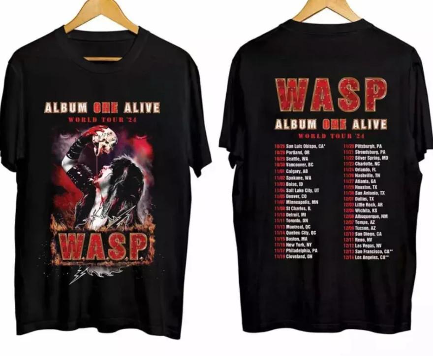 W.A.S.P. Album On Alive 2024 Tour T-Shirt