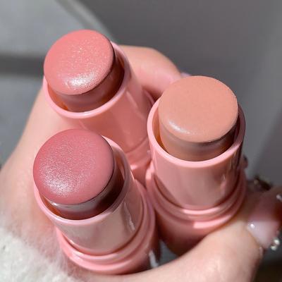 Creamy Blush Stick Natural Matte Finish, Long-Lasting Cheek Color for a Youthful Glow, Korean Style Makeup Blush