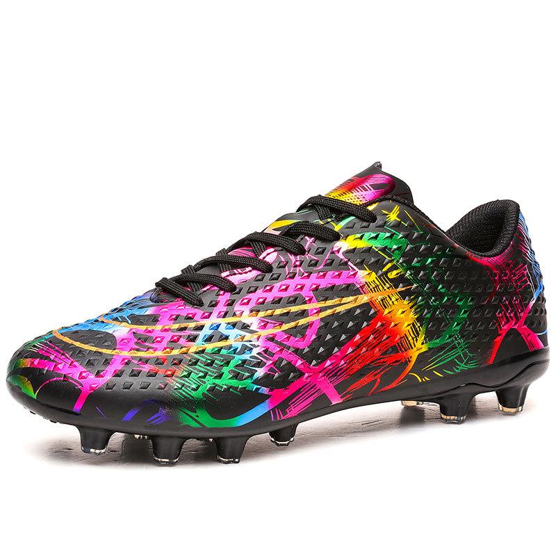 2025 Fußballschuhe Low-Top Leder Lange Nägel Gebrochene Nägel Flacher Boden Gumminoppen Sohle Kinder Jugendliche Erwachsene Männer und Frauen Sportschuhe