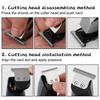 Slicked Back Digital Hair Clipper: Fast-Charging, LCD Display, Compact Stainless Steel Electric Trimmer