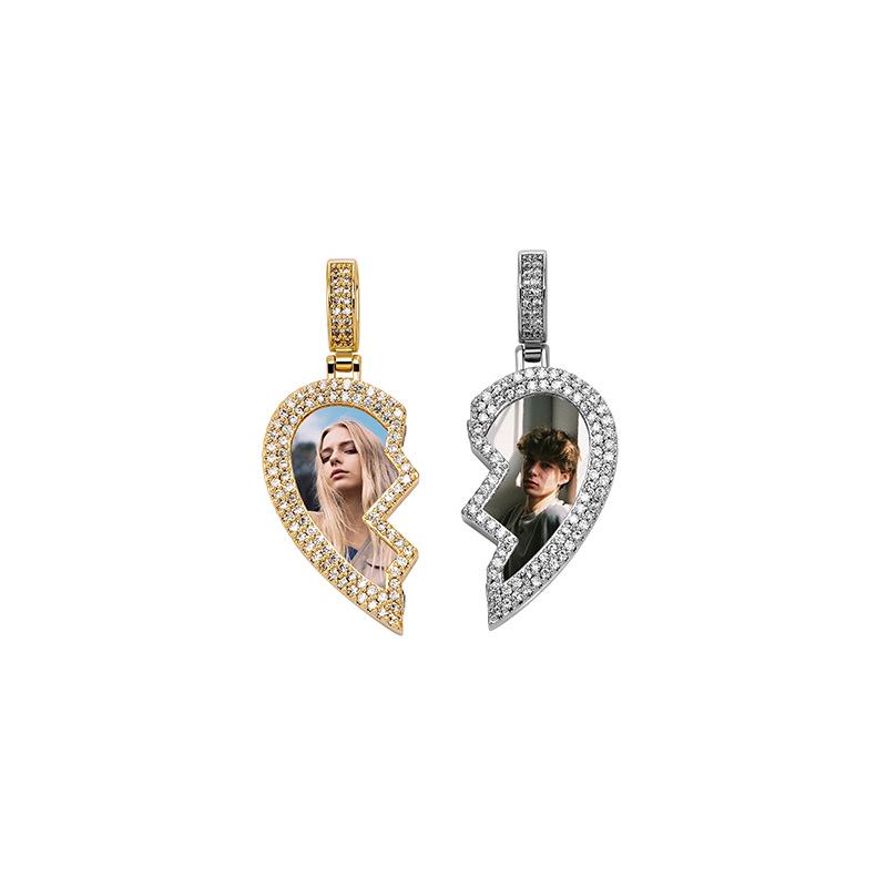 Jinao Heartbreak Memory Pendant: European & American DIY Photo Frame Necklace
