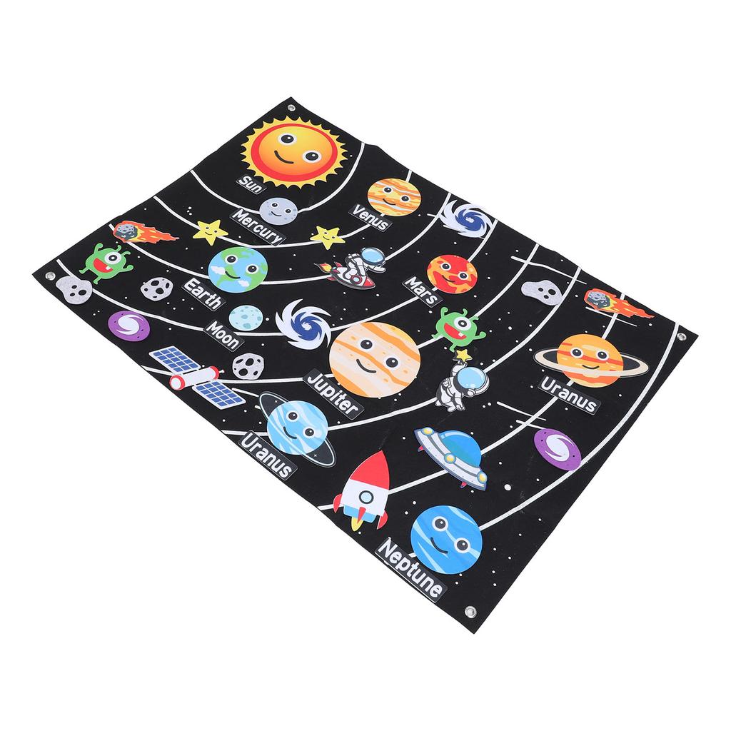 40PCS Solar System Felt Story Board Set Outer Space Universe Storytelling Educational Early Learning Felt Story Board