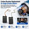 2Pcs Copper Terminals Carbon Brushes Graphite Rectangular Brush Blocks  Angle Grinder Repair