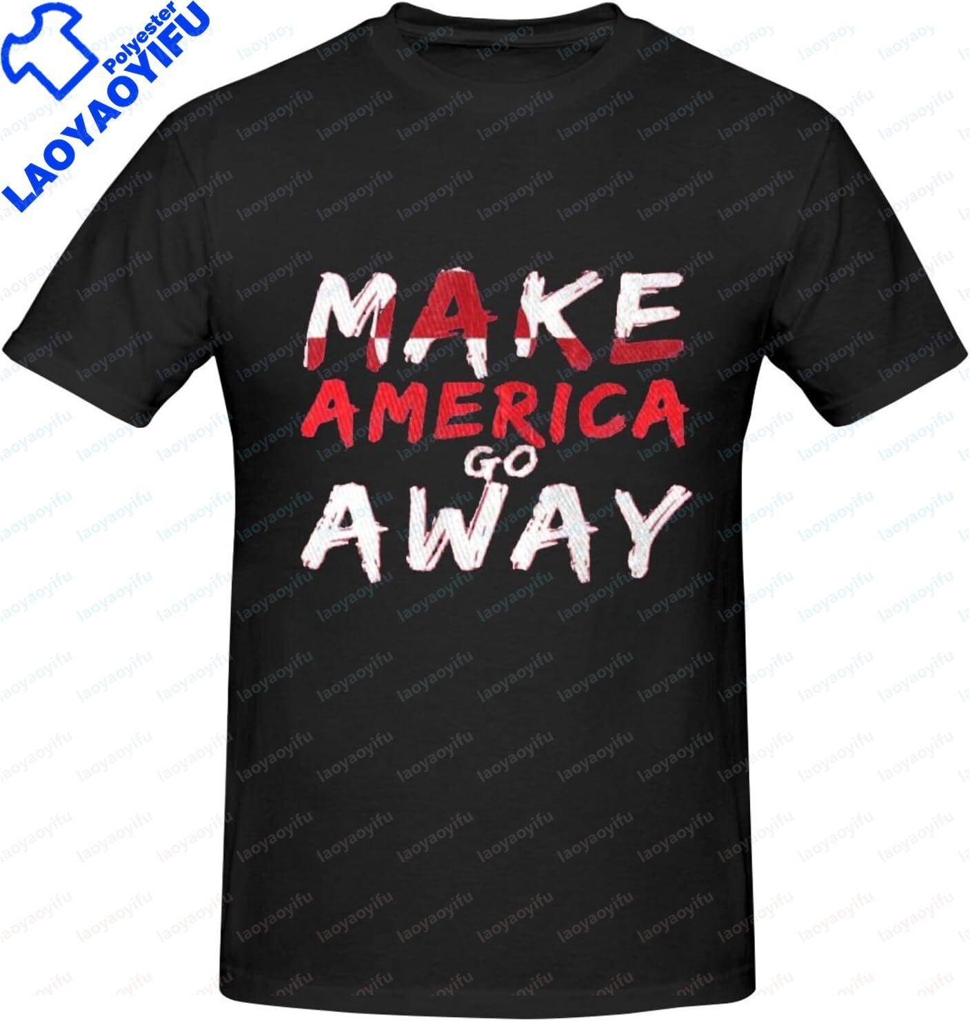 

Make America Go Away Hat T Shirt for Unisex Women Short Sleeve Unisex Tops Cheap Material Polyester Oneck Printed Tee Shirt 4XL