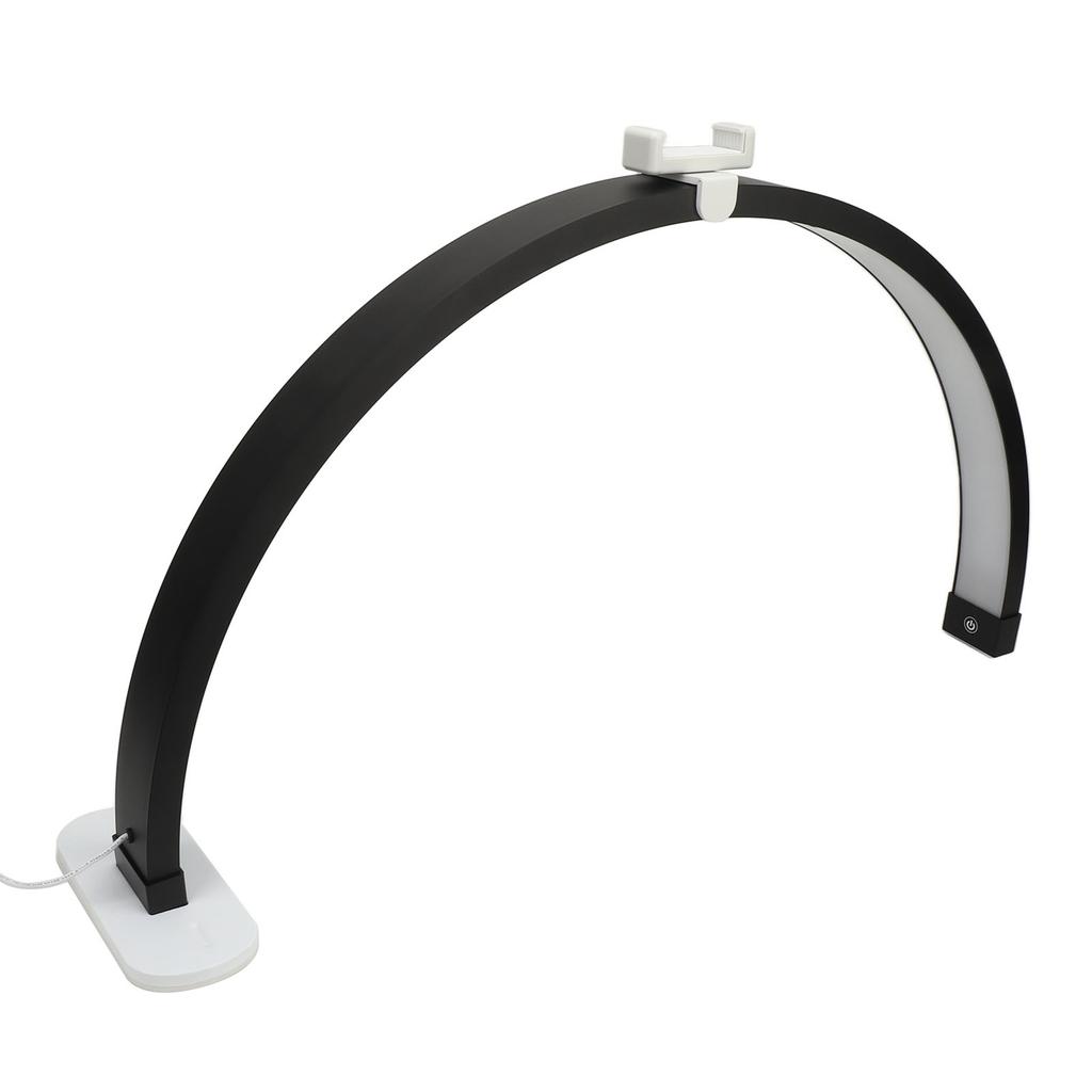 29.5in Half Moon Lamp 40W Eyelash Light with Phone Clamp Adjustable 2000lm 3200 To 5600K LED Beauty