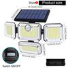 Waterproof Solar Light LED Motion Sensor Outdoor with Remote Control Wall Light Garden Courtyard Decoration Garage Lighting