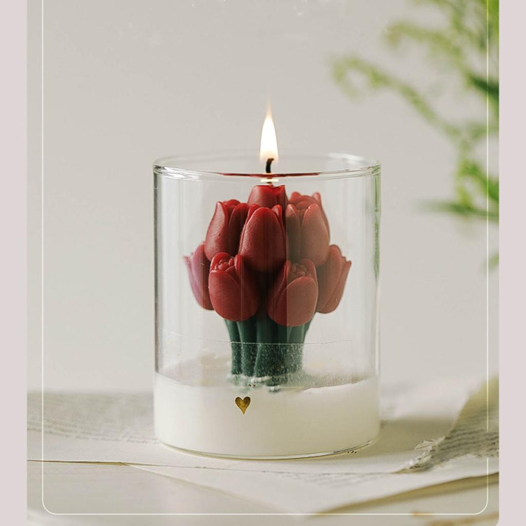 Creative Bouquets Shaped Scented Candles Valentine's Day Gifts Festive Decorative Aromatherapy Candle Handmade Candles Ornament