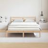 Brown Bed Frame 225.5 X 145.5 X 69.5 Cm Solid Pine Wood