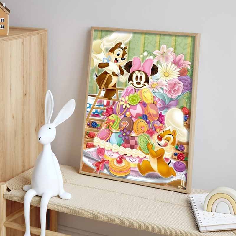 Disney Diamond Painting Peach and Diddy Theme Painting Cross Stitch Hanging Print Puzzle Mosaic Embroidery Home Decor 5D DIY Art Brand New