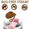 4pcs Cowboy Hat Suction Straw Cap For Stanley Cup 40 Oz Silicone Suction Straw Dust Plug Silicone Dust Cap 6-10mm General Size
