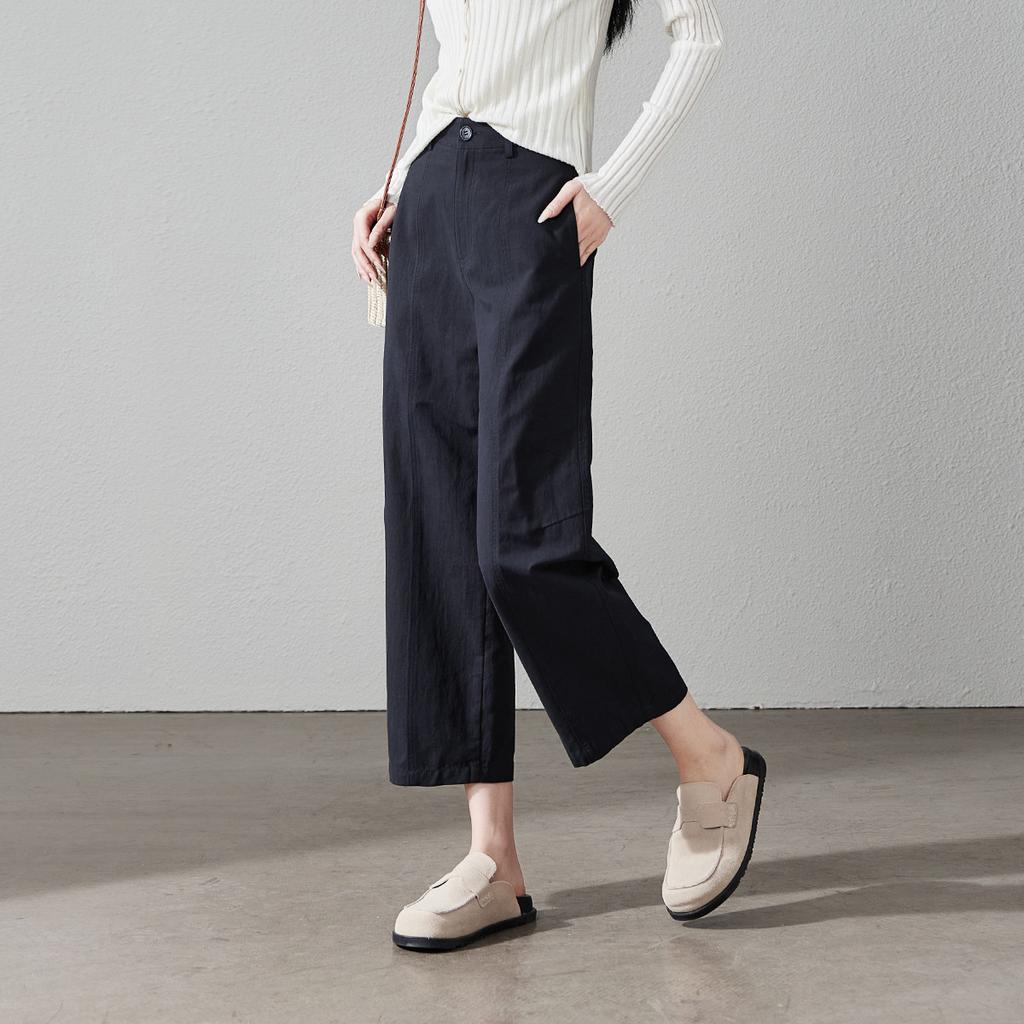 Sew Design Casual Wide Leg Pants for Women In Spring 2026, Fashionable, Loose and Versatile, Slimming and Casual Cropped Pants
