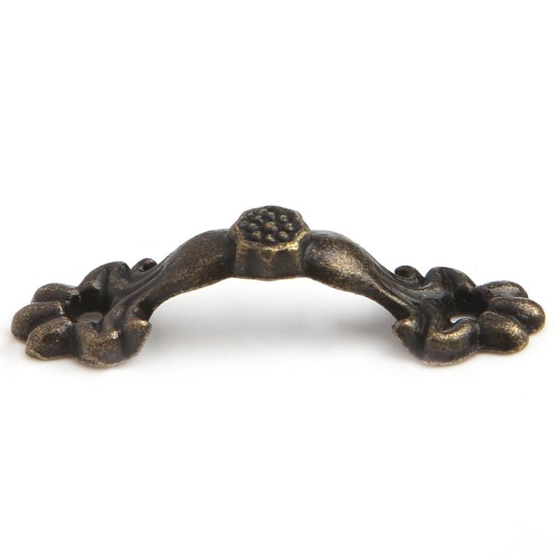 10 Pcs 43x10mm Box Handle Zinc Alloy Knob Arch Tracery Drawer Wooden Jewelry Box