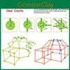 Diy Kids Building Tent Kit With Plastic Connectors For Imaginative Play And Parentchild Interaction