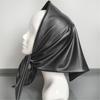 Womens Warm Long Shawl Winter Wraps Large Scarves Faux Leather Triangle Scarf Bandana Head Cover Kerchief