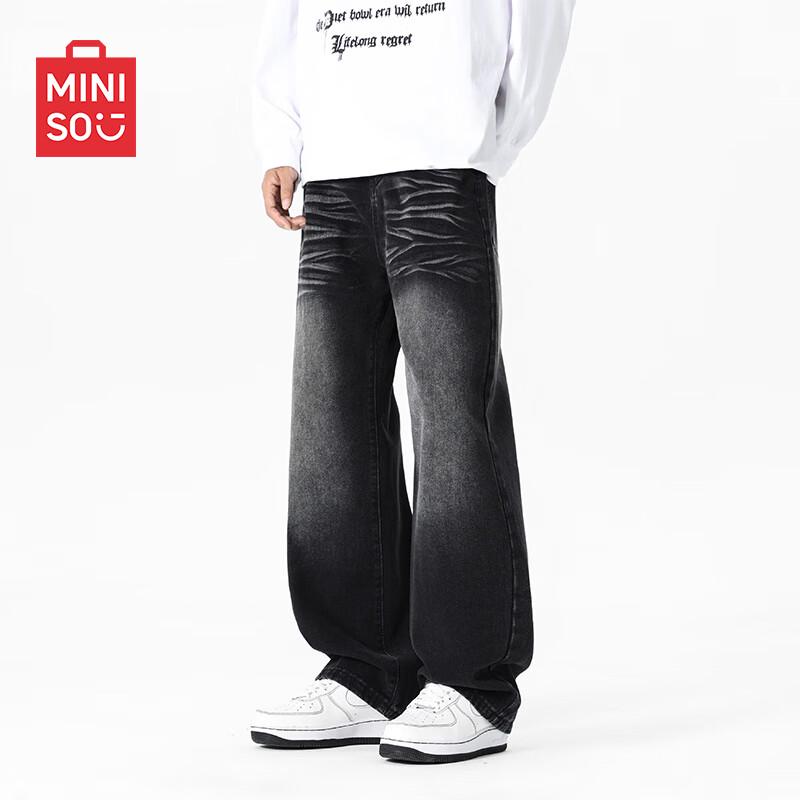 

Miniso Men s Loose Straight-Leg Denim Jeans 3XL