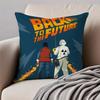 BBack To The FFuture Cushion Cover Pillowcase Antidustmite Invisible Zipper Short Plush Sofa Cushion