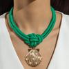 Accessories, knotted leaves, starfish scallops, exaggerated necklaces, simple drawstring pendant necklaces