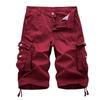 Casual Men's Solid Color Summer Multi-Pockets?Cargo Shorts Loose Fifth Pants