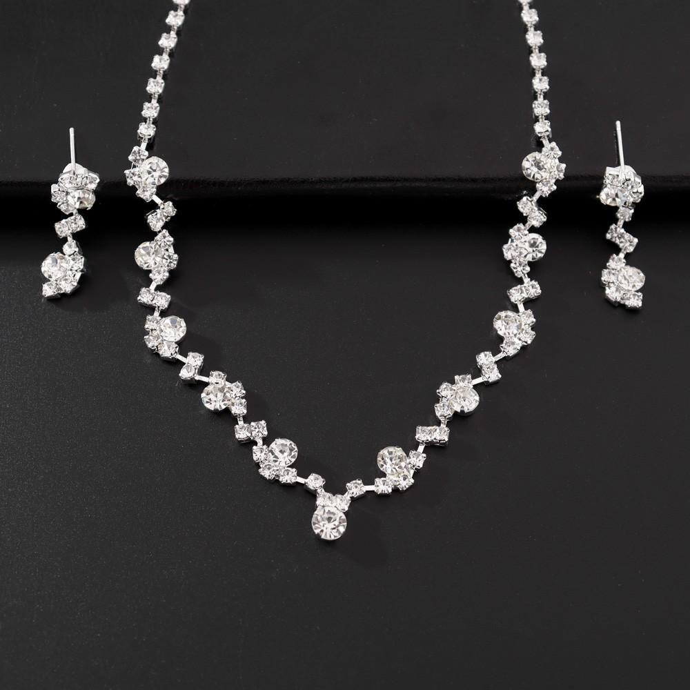 

Стильное ожерелье-цепочка, серьги, сверкающие персонализированные украшения