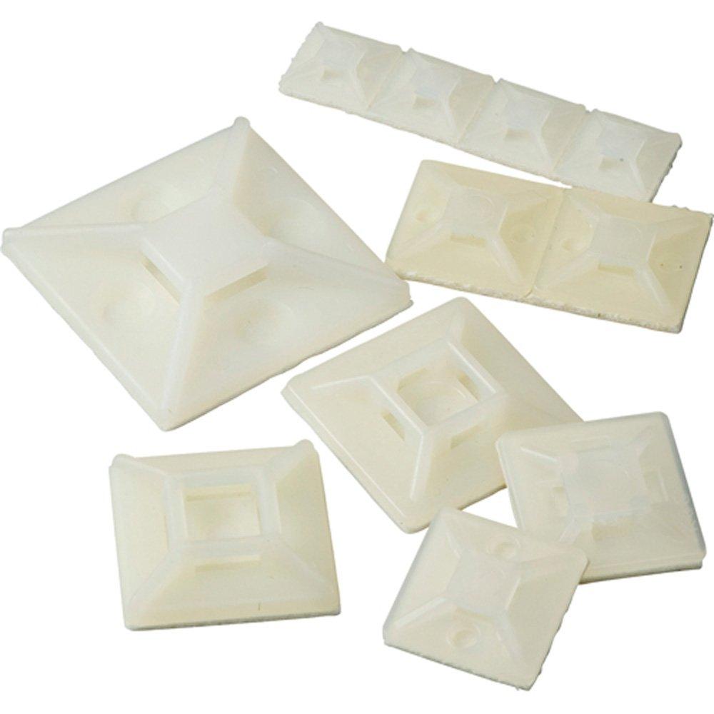 TRUSCO Cable Tie Fixtures with Adhesive Pack of Sheet, 5.5mm Wide, 100, THC-25