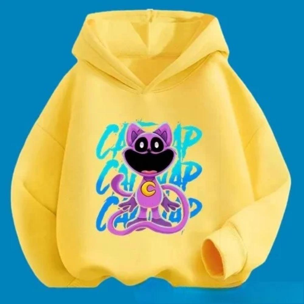 Cartoon Smiling Small Animal Long Sleeved Shirt, Children's Hoodie, Casual Autumn Sports Shirt