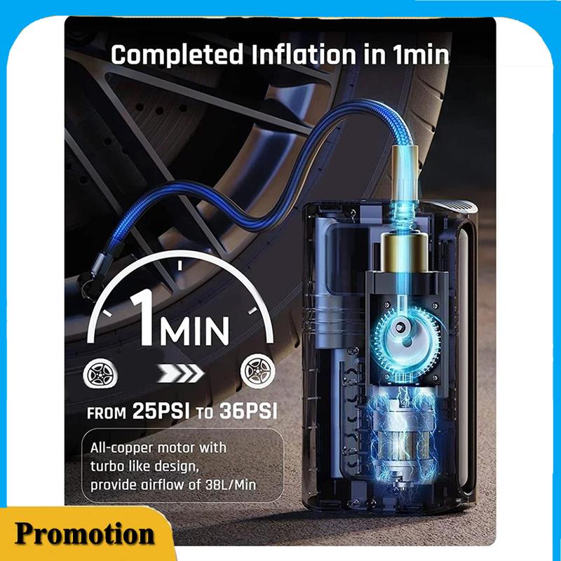 

Portable-Mini Car Air Pump Digital Tire Inflator Portable Car Air Compressor Pump For Auto Car Motorcycle Bicycle Tire Inflatabl