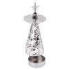 Spinning Candle Holder Rotating Candlestick Set for Romantic Wedding Christmas Party Silver