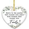 GOSSBY Friendship Ornament for Women for Friend - Friends That Turned into Family - Heart-Shaped Ceramic Xmas Decoration for Tree 2025