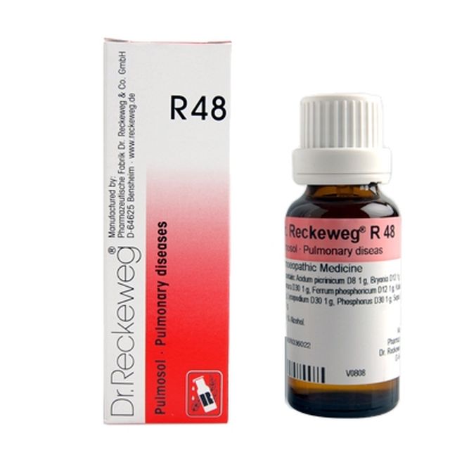 

Dr. Reckeweg R48 Pulmonary Respiratory Conditions, 22ml (Pack of 2)