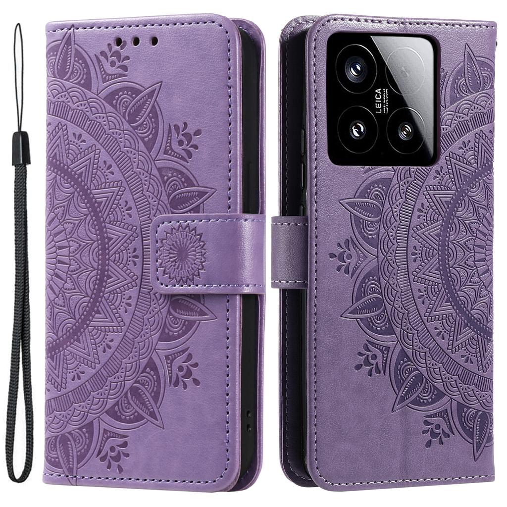 For Xiaomi 15 Case Imprinted Totem PU Leather Wallet Stand Phone Cover