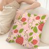Cute Strawberry Pillow Case 3D Print Polyester Fiber 4040 cm Home Sofa Throw Pillow Cover Decoration Festival Gift