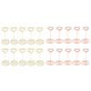 10Pcs Table Number Stands Layered Heart Style Stable Base Electroplated Metal Place Card Holder for 