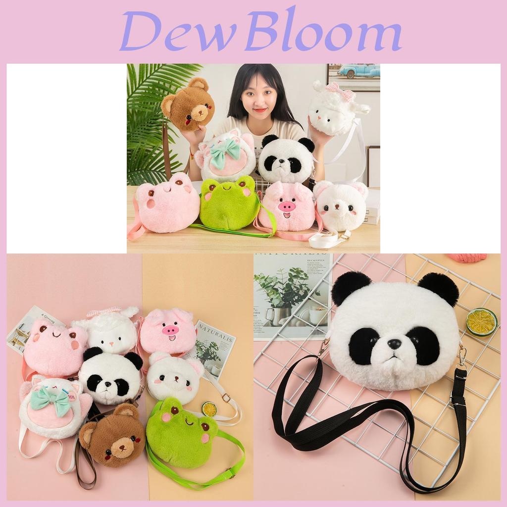 Creative Plush Bear Coin Purse With Keychain Soft Fabric Storage For Kids And Teens