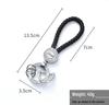 Creative Car Keychain: Men's Leather & Metal Waist Hanging Protective Pendant
