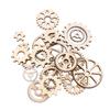 20Pcs Wood Jigsaw Gears Assorted Sizes for Crafting Decorative Accessories Art Projects DIY Ornament Scrapbooking Wall