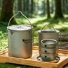 Leichte faltbare Reisetasse aus reinem Titan für Camping & Outdoor-Tee