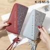 Fashion Women's PU Leather Long Wallets Sequins Patchwork Glitter Coin Purse Gifts for Girls Wholesale
