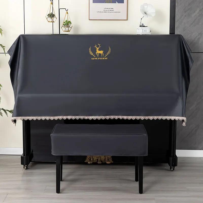 Mooie Waterdichte Pianoklep voor Huishoudelijk Gebruik Moderne Elektrische Piano Stofdoek Minimalistische Technologie Doek Krukhoes bench 56x36cm