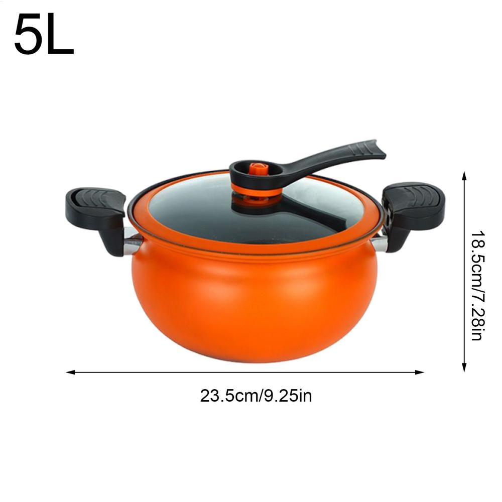 

Cooking Pot Large Heavy Duty Cookware Kitchen Pots Cookware Nonstick Saucepan for Gas Ceramic Electric Stove Home Kitchen оранжевый