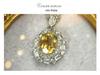 S925 Sterlingsilber Gelber Amethyst Edelsteinring & Damenanhänger mit hohem Karat