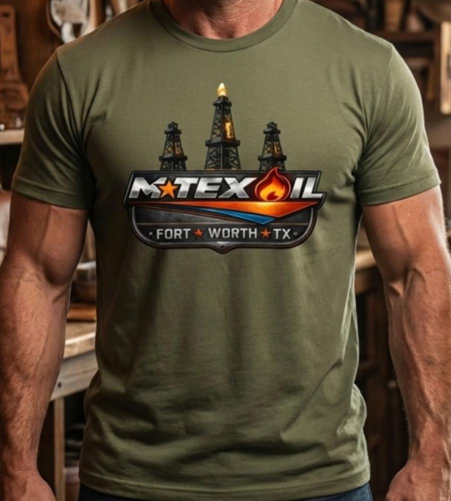 

M-Tex Oil Company Landman Show T-Shirt Patch Cafe Fort Worth Texas Merchandise Unisex T-Shirt L