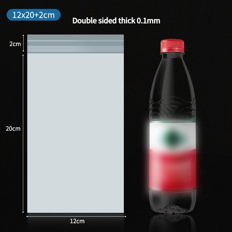 CPE Frosted Self-adhesive Bag Translucent Plastic Packaging Pouchs Phone Case Electronic Device Bag Remote Control Waterproof Dust Protection Pouch