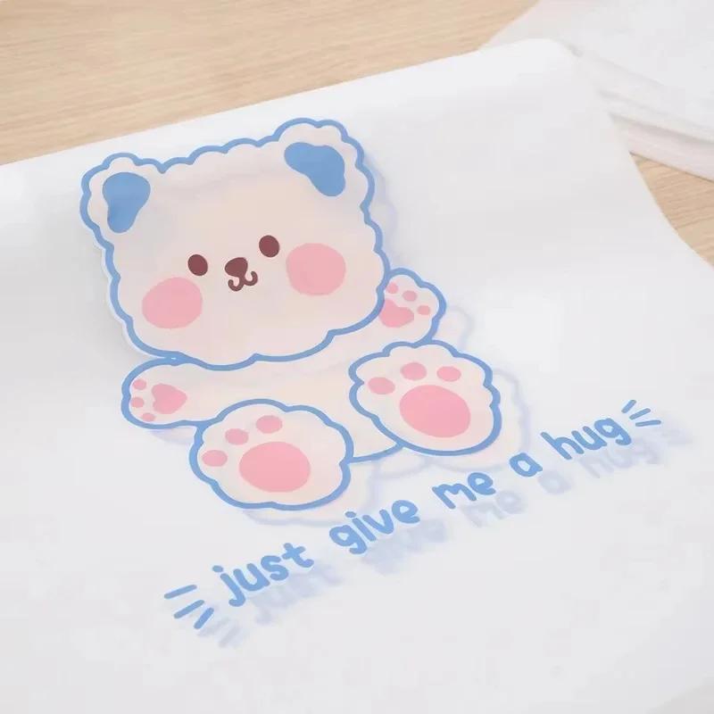 30Pcs 1 Pack Car Bin Bag Cleaning-Bags Can Pasted Portable Transparent-Bag Home Kitchen Office Disposable Bags Cartoon Pattern