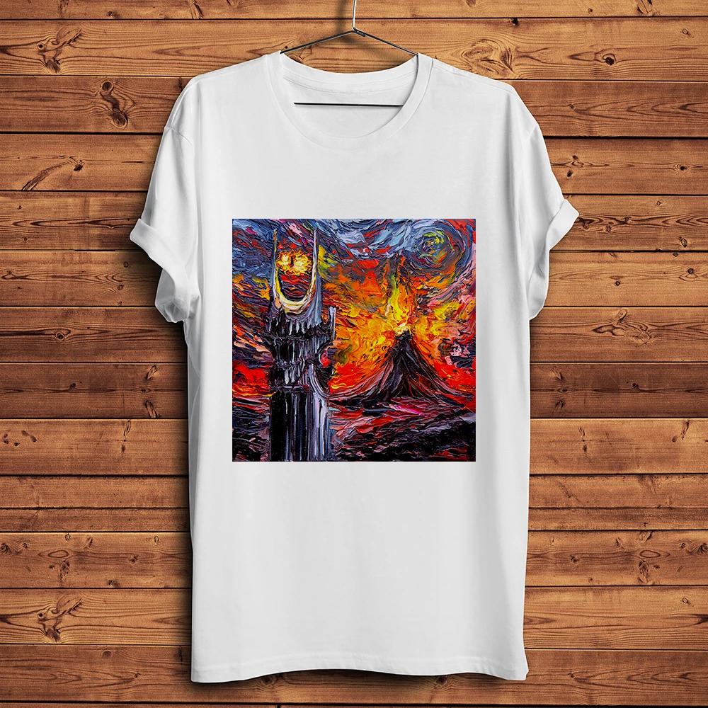 

Vincent Van Gogh Never Saw Mount DoomFunny Artistic T Shirtwhite Casual Short TshirtUnisex TeeBreathable Print Nocracking S