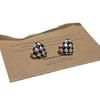 Red Checkered Heart Earrings: 2025 Trendy Autumn/Winter Women's Accessories