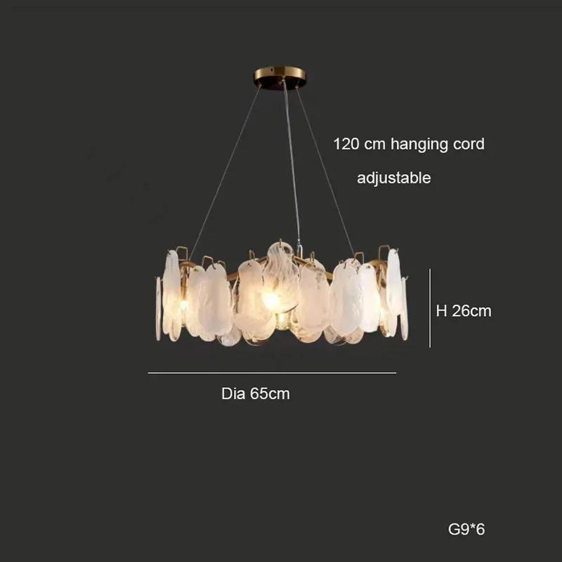 French style luxury living room pendant light LED light postmodern glass pendant light home decoration restaurant hotel lighting