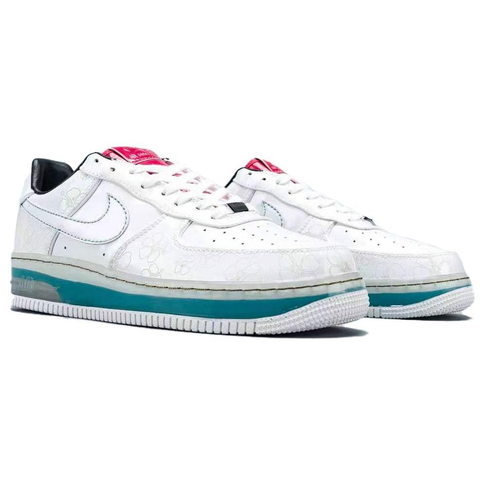 New Nike Air Force 1 Low Supreme Max Air White Cerise Paradise Aqua 316666-111