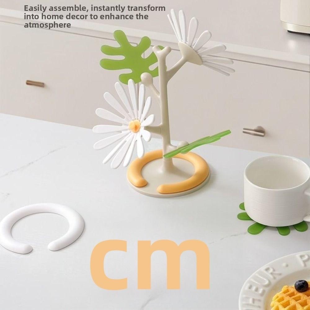 Creative Dishes Heat Insulation Pad Anti Scald Daisies Coaster Hot Dishes Trivets  Teapot Hot Pots