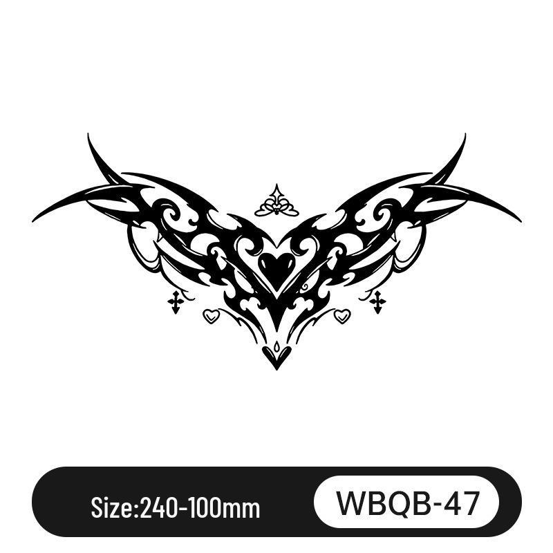 Waterproof Herbal Juice Tattoo Decals - Semi-Permanent, Non-Reflective for Men & Women’s Arms, Chest, Back